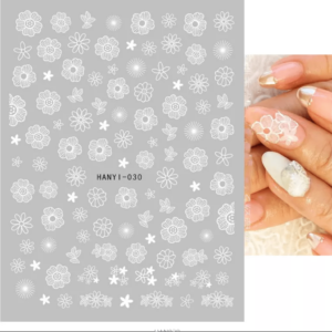 Nail stickers, Hvis Blomster Negle stickers