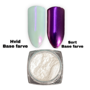 Hvid Pearl Chrome Powder med Pink skær